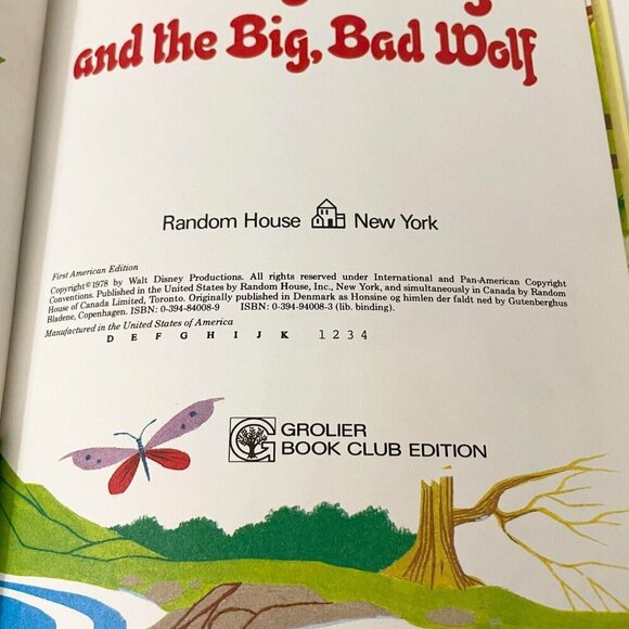 Vtg 1978 Disney Henny Penny and the Big Bad Wolf Wonderful World of Reading - Picture 11 of 16